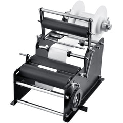 Manual Round Labeling Machine, 15-20pcs/min, Bottle Label Applicator for Round Bottles, Adjustable Manual Round Bottle Labeler Suitable for Bottle Diameter 0.78-4.72 inches (with Pressing Bar)