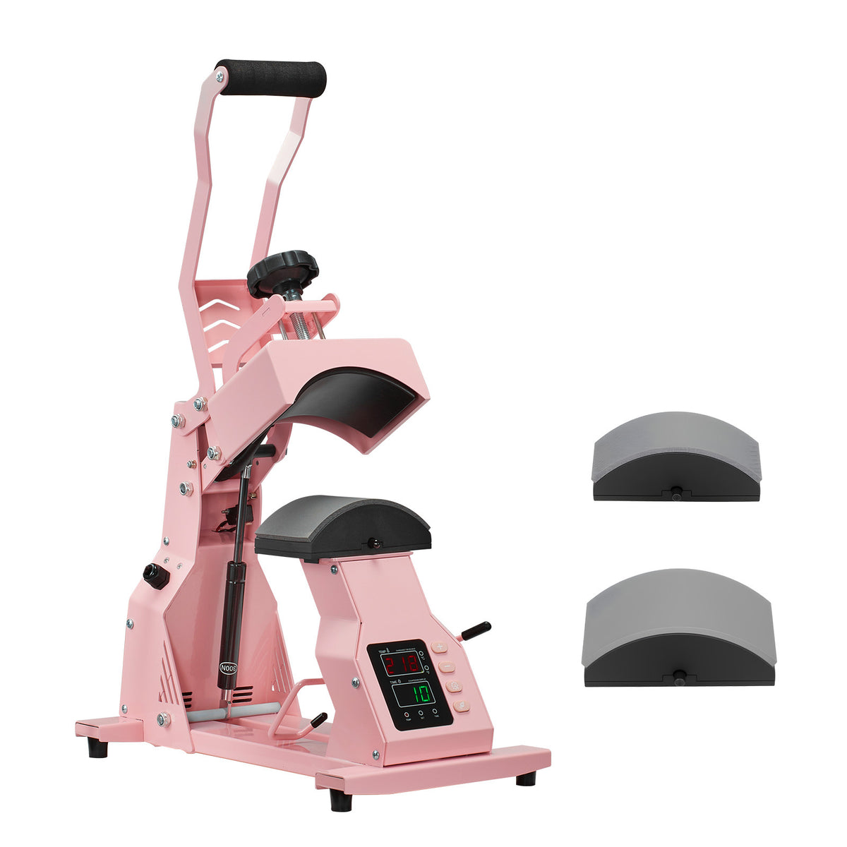 Hat Heat Press Machine for Caps Hat Press with 2pcs Platens for HTV Pink