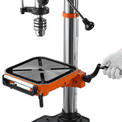 12 in Benchtop Drill Press, 5 Amp 120V, Variable Speed Cast Iron Bench Drill Press, 12 in Swing Distance 0-45° Tiltling Worktable with Laser Work Light, Tabletop Drilling Machine for Wood Metal