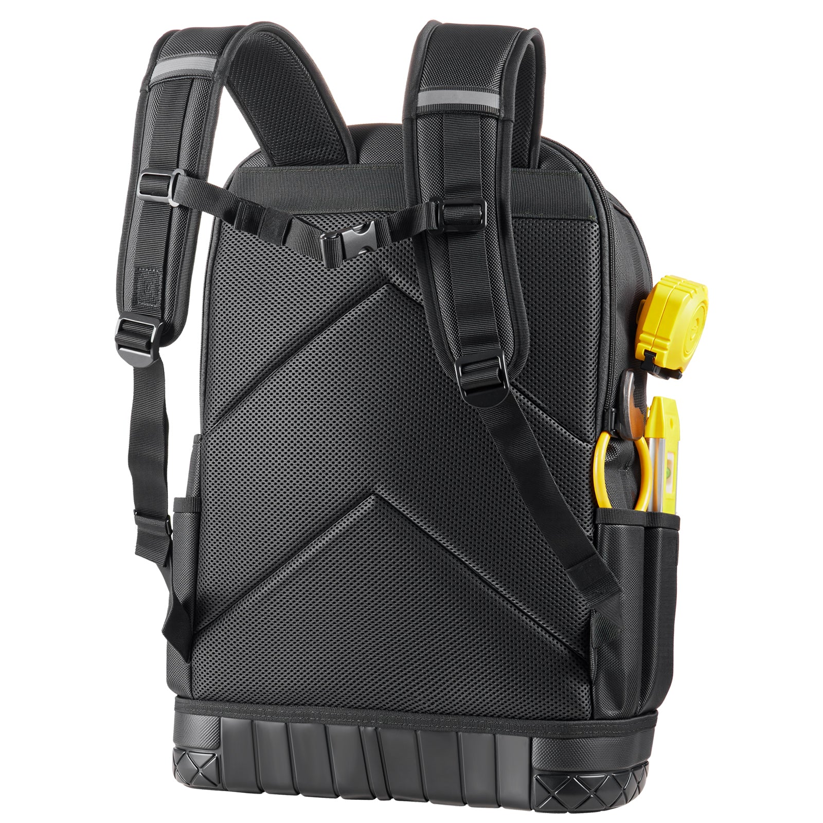 Tool Backpack with Tools 65 Pockets Tear-resistant Jobsite Backpack