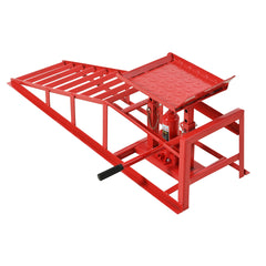 5 Ton Auto Car Truck Service Ramps Lifts, Garage Car Lift Hydraulic Ramps,Automotive Hydraulic Lift Repair Frame Lift(2 Pack) red color