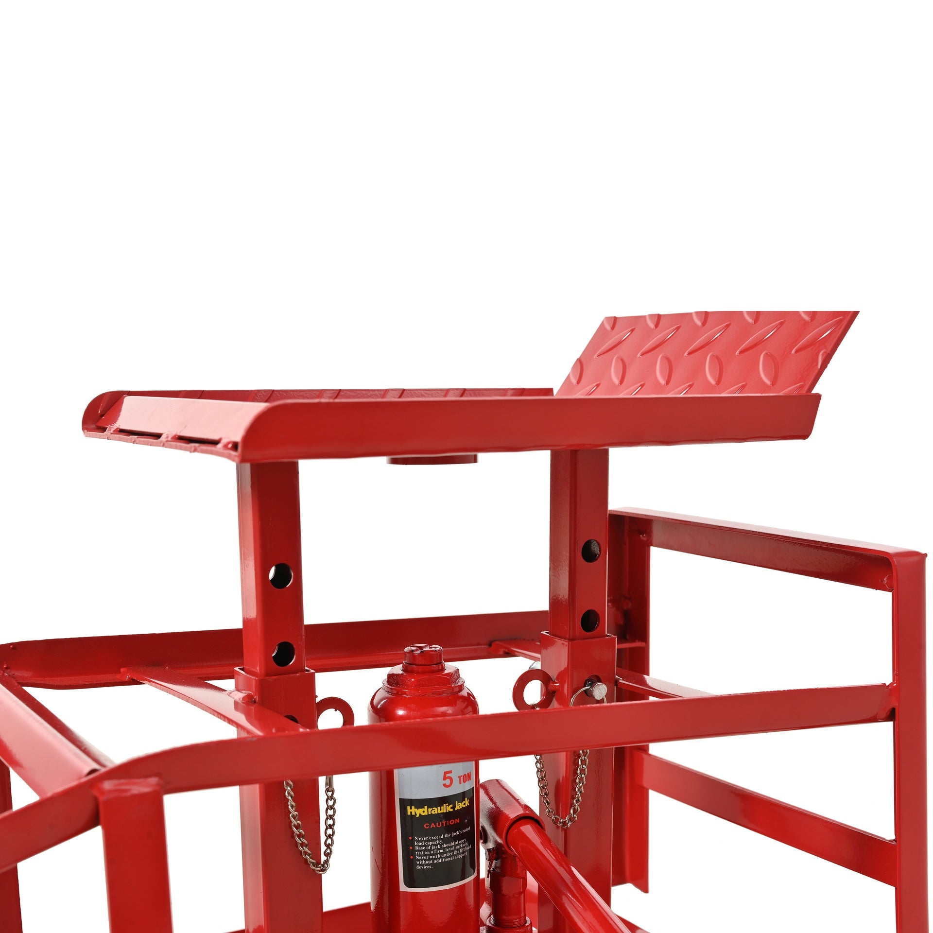 5 Ton Auto Car Truck Service Ramps Lifts, Garage Car Lift Hydraulic Ramps,Automotive Hydraulic Lift Repair Frame Lift(2 Pack) red color