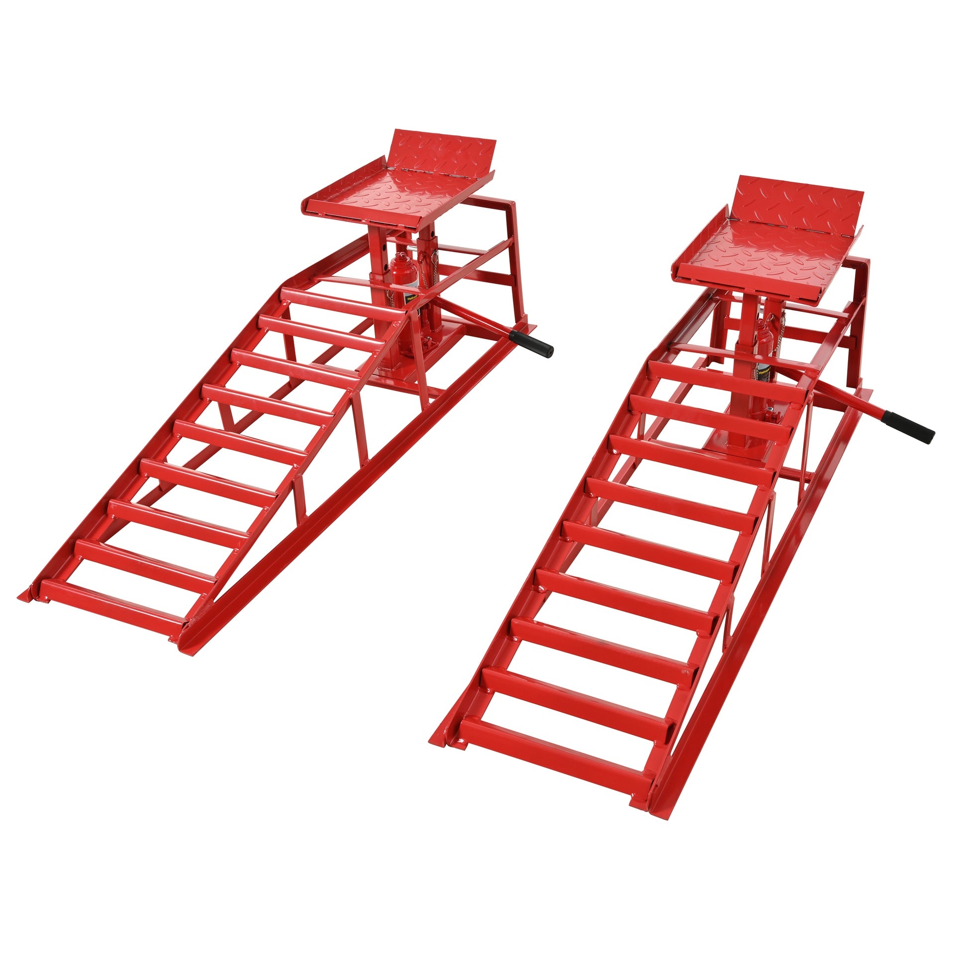 5 Ton Auto Car Truck Service Ramps Lifts, Garage Car Lift Hydraulic Ramps,Automotive Hydraulic Lift Repair Frame Lift(2 Pack) red color