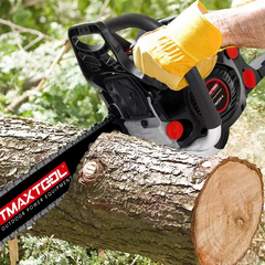 TMAXTOOL 62cc Powerful 20 inch Gas Chainsaw with 2 Stroke - Perfect for Pruning, Limbing, and Sawmill Operations-black