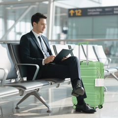 HIFINE TOURIST 20"/24"/28" 3 pcs/set in ABS Spinner Wheel Luggage, Carry on Suitcase, Matching Color, Combination Lock (Green)