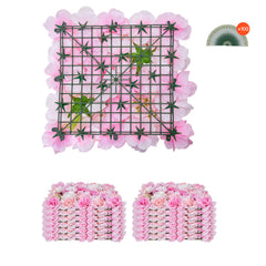 3D Flower Wall Panel 12 PCS 15x15 in Artificial Floral Mat for Wedding Privacy