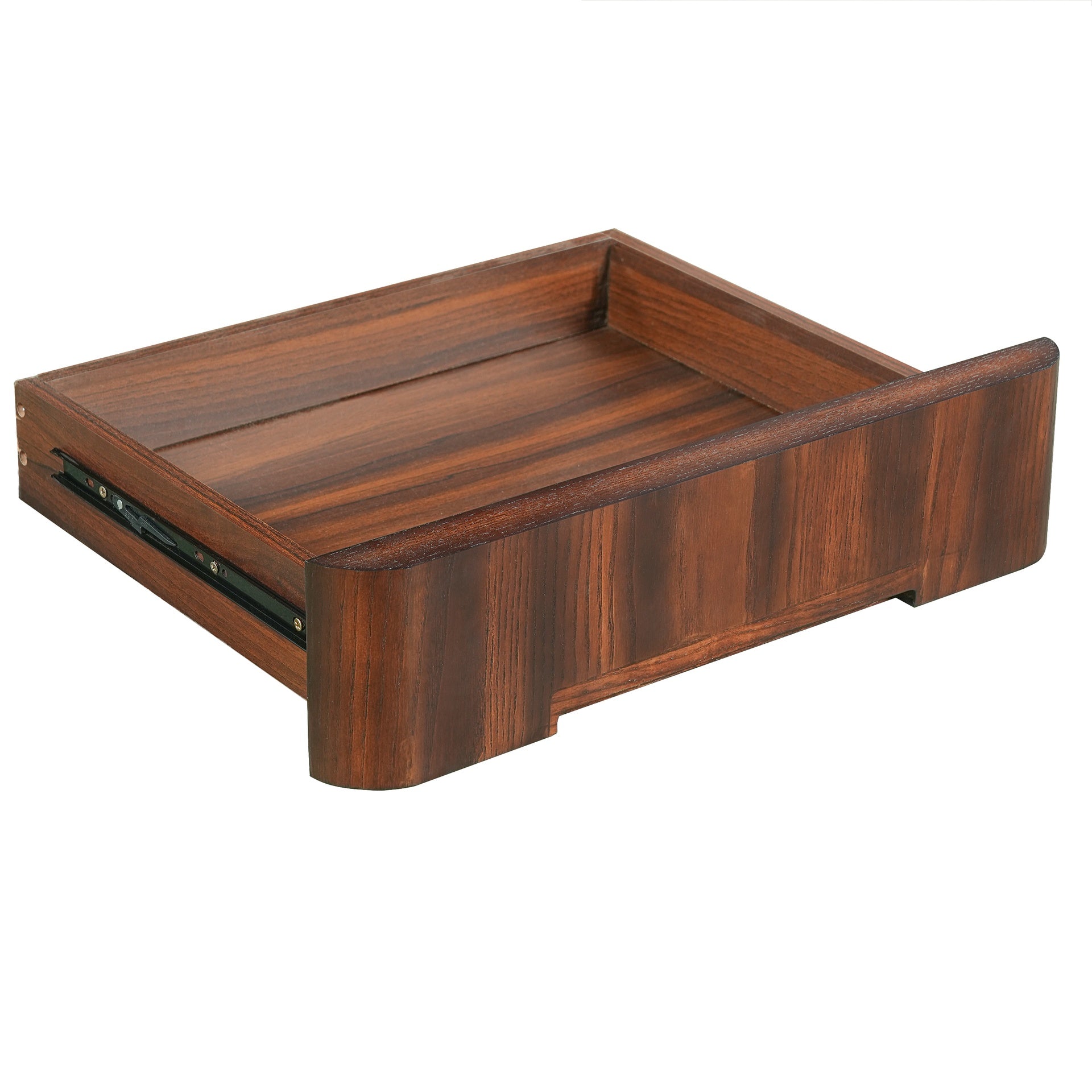 90" Modern L Shaped Desk in Walnut with 3 Drawers,360° Wood Rotating Desk,Executive Office Desk,Corner Desk,Office Study Workstation,for Home Office or Living Room