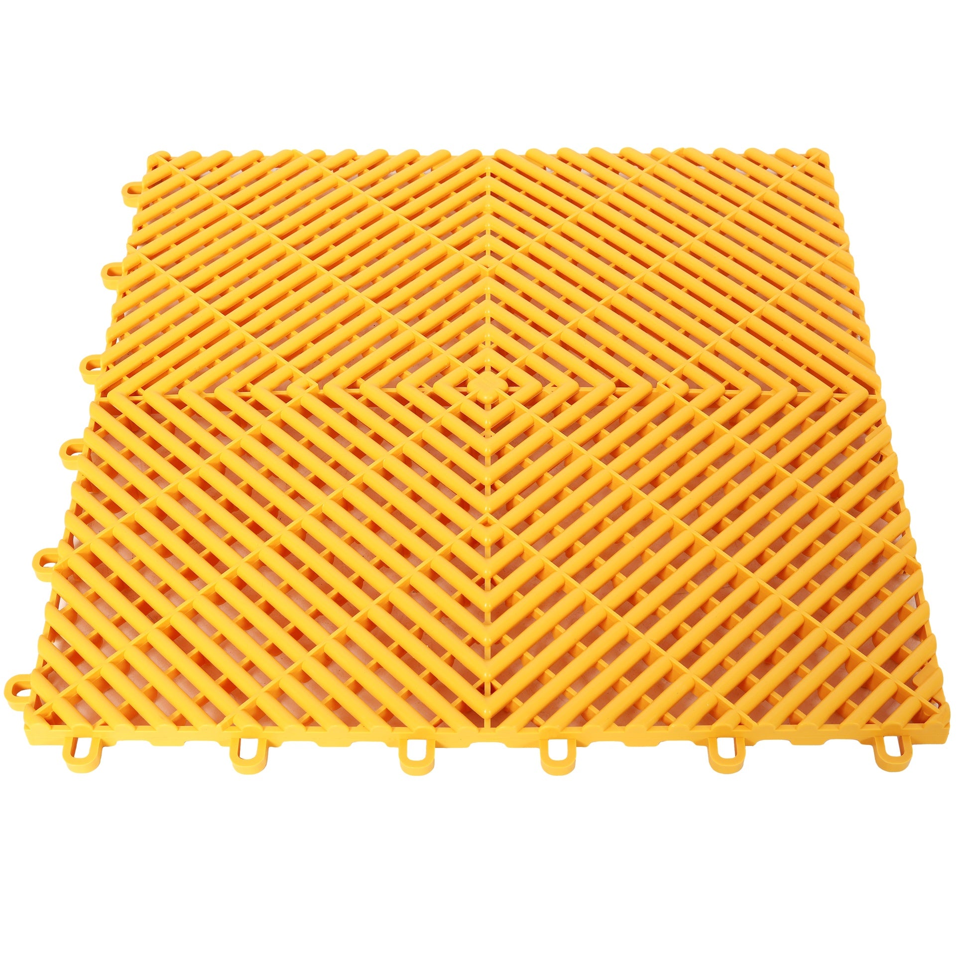 25pcs Plastic Garage Floor Mats,15.6"x15.6" Size,Non-Slip Interlocking Plastic Garage Floor Mat,Splicing Drainage Floor Tile and Shower Mat, for Garage, Garden, Kitchen & Outdoor, Yellow