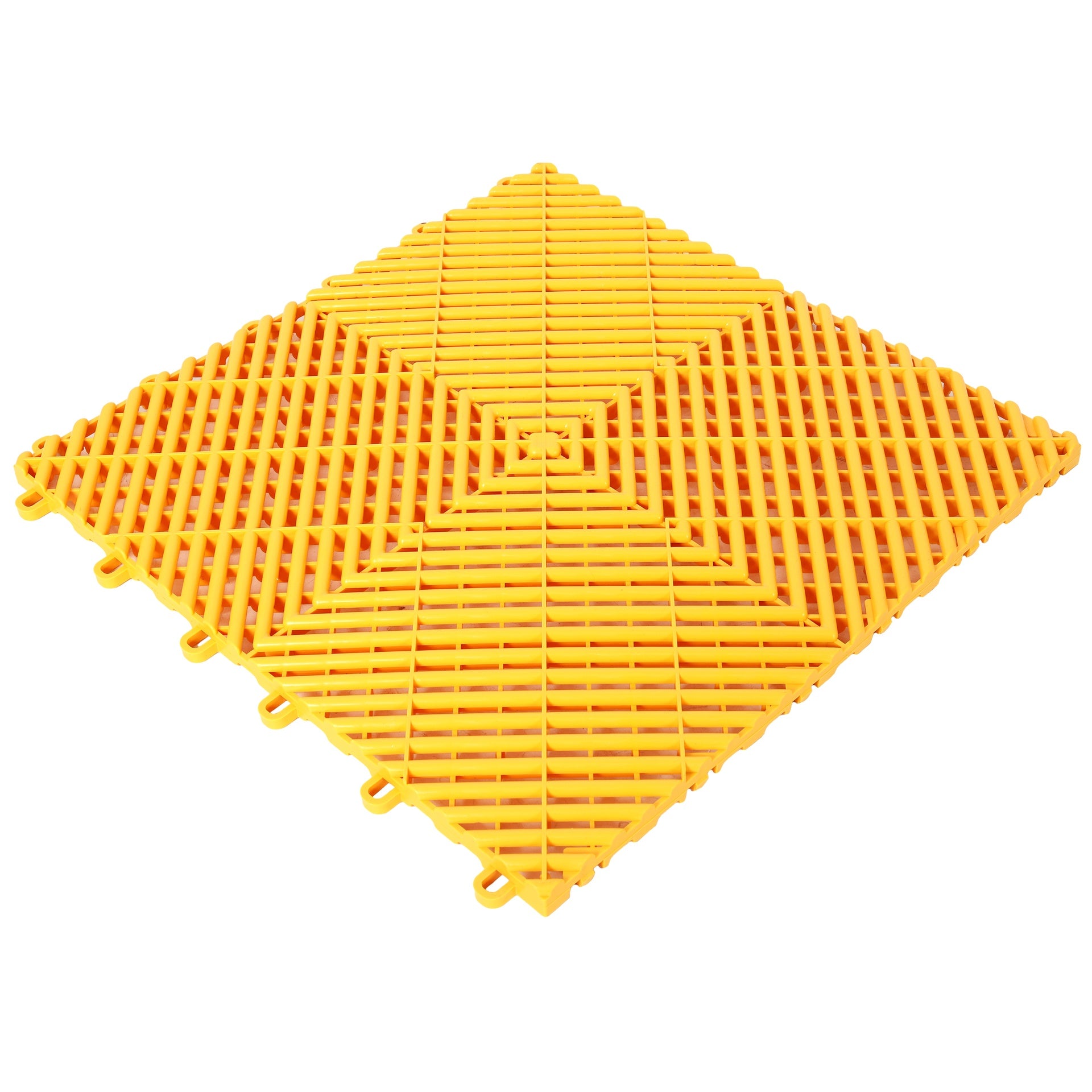 25pcs Plastic Garage Floor Mats,15.6"x15.6" Size,Non-Slip Interlocking Plastic Garage Floor Mat,Splicing Drainage Floor Tile and Shower Mat, for Garage, Garden, Kitchen & Outdoor, Yellow