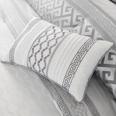 7 Piece Comforter Set Grey Queen