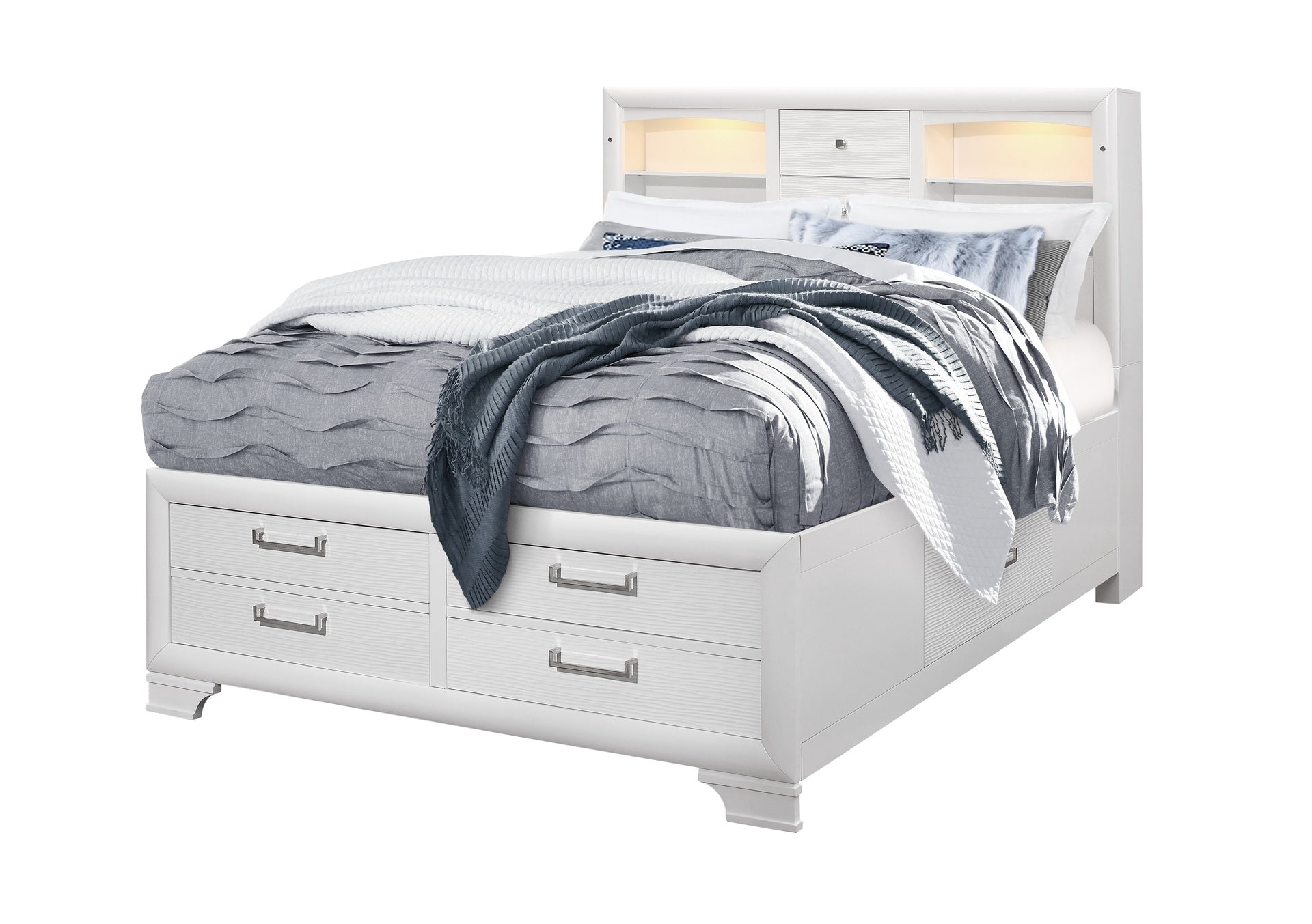 Civic White King Storage Bed