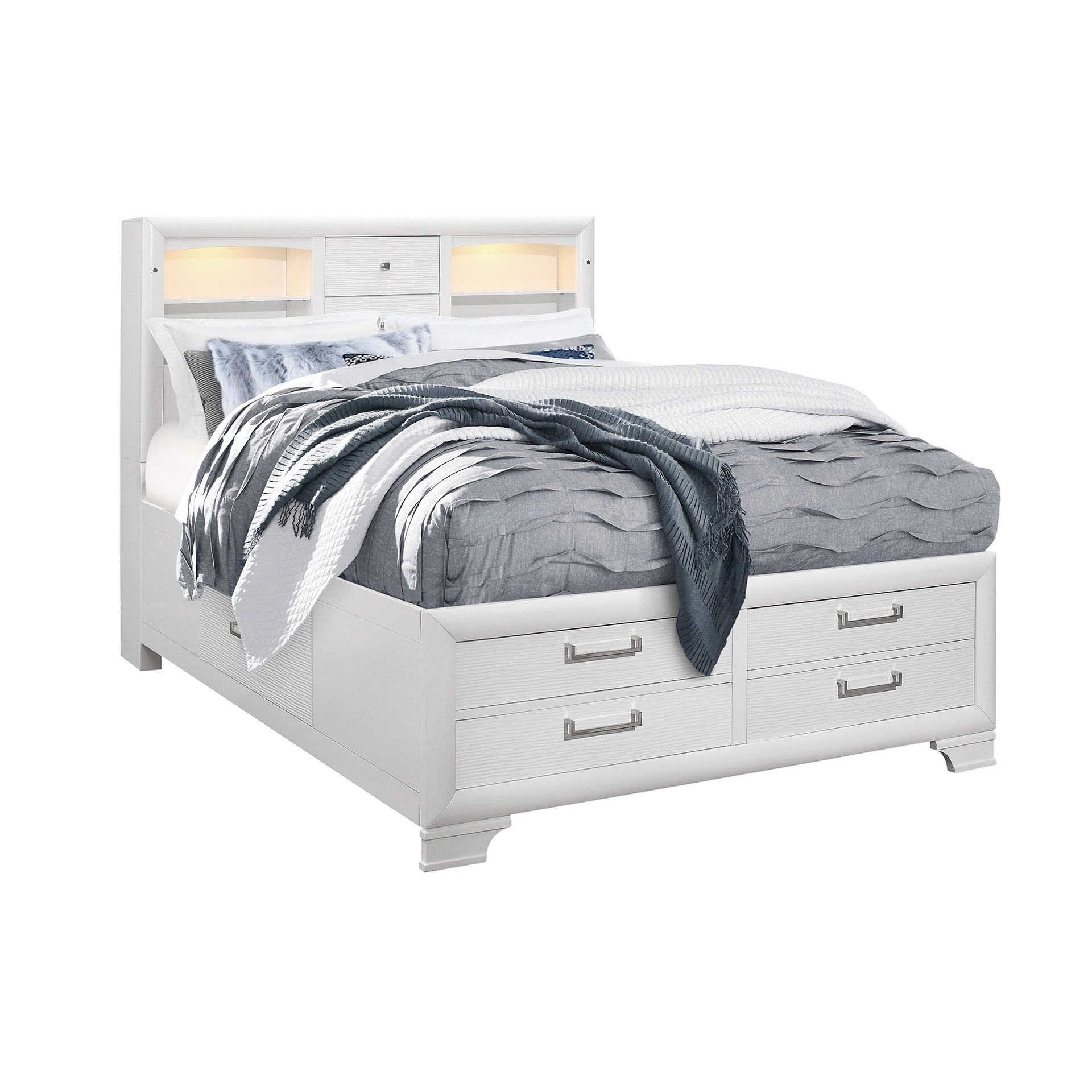 Civic White King Storage Bed