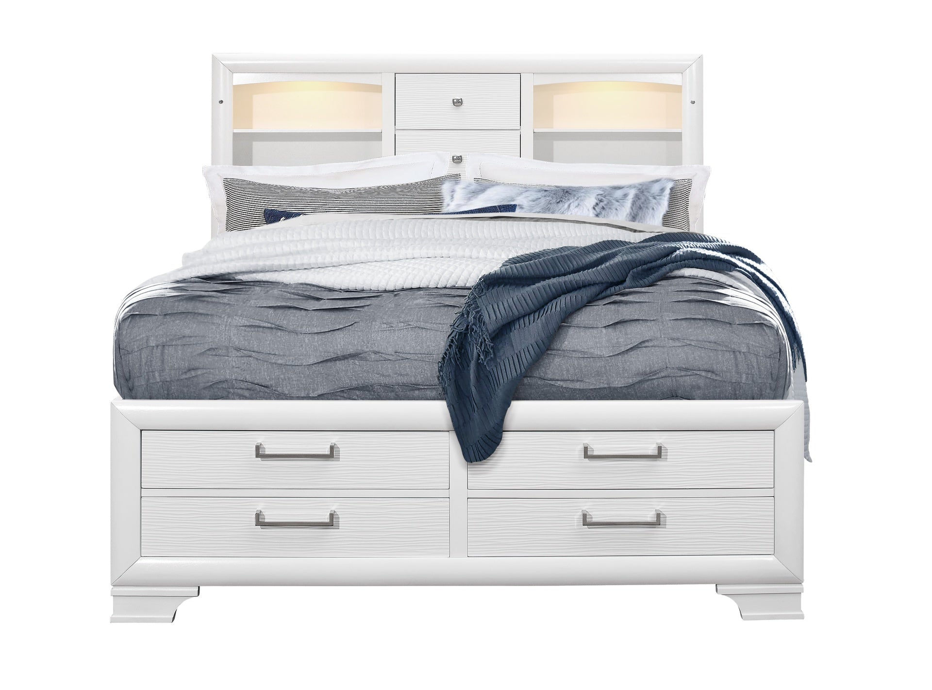 Civic White King Storage Bed