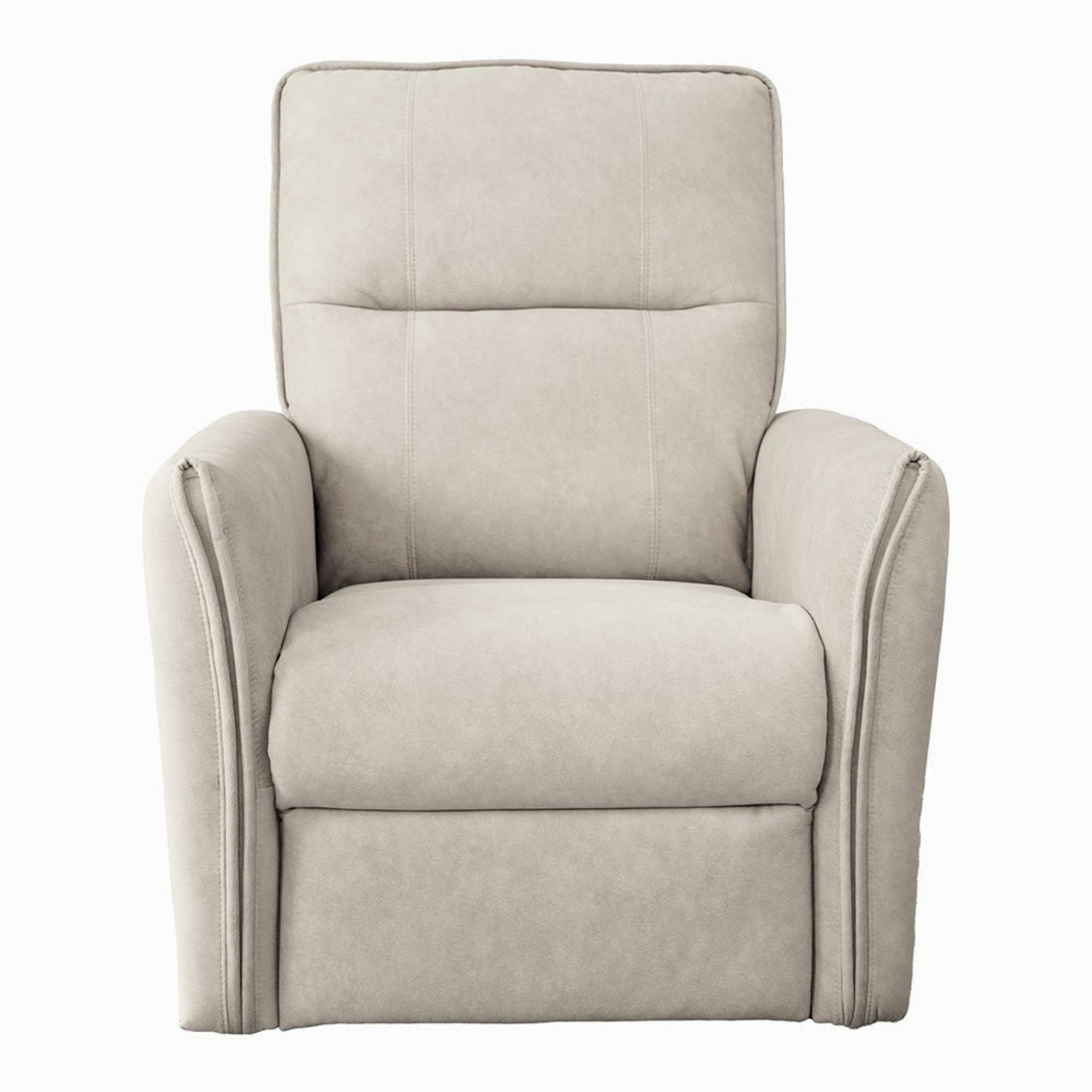 New Design Asheville Cream Suede Recliner Chair 41" H x 33" W x 29"D for Living Room Apartment Study Room Office