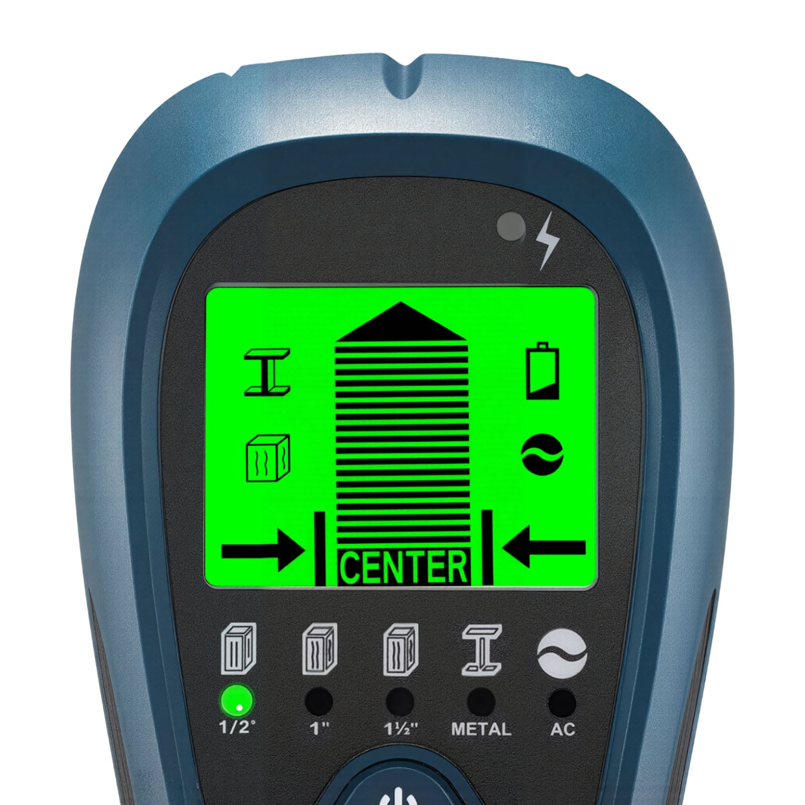 Stud Finder Wall Scanner, 5 in 1, Electronic Wall Stud Detector with Smart Sensor, High-Definition LCD Display and Audio Alarm, for the Center and Edge of Metal, AC Wire, Joists, Pipes, Blue
