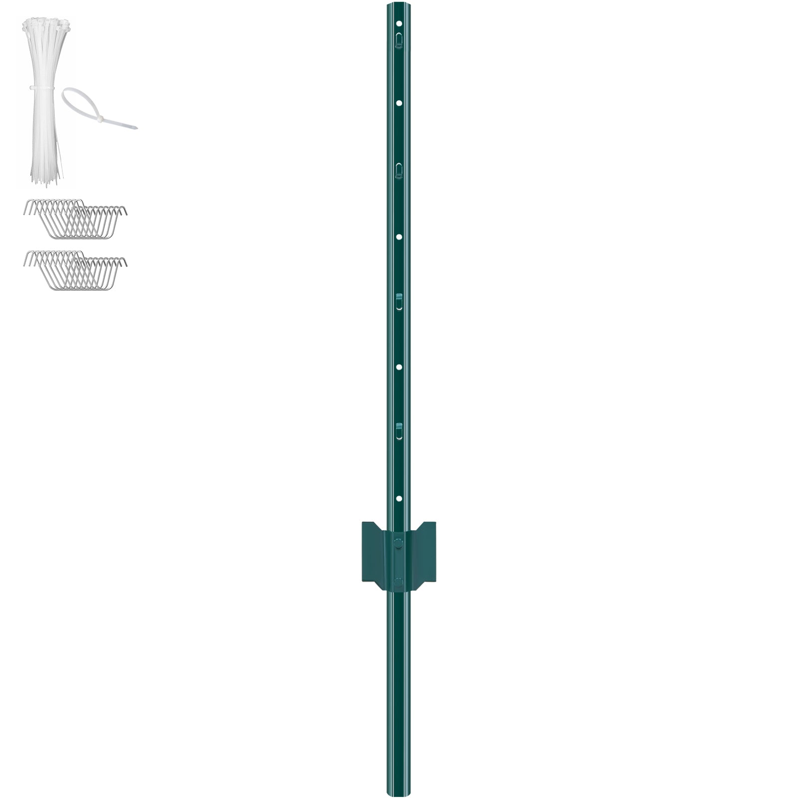 3 Feet Fence Post 10 Pack T-Post Heavy Duty Metal Fence Posts Green
