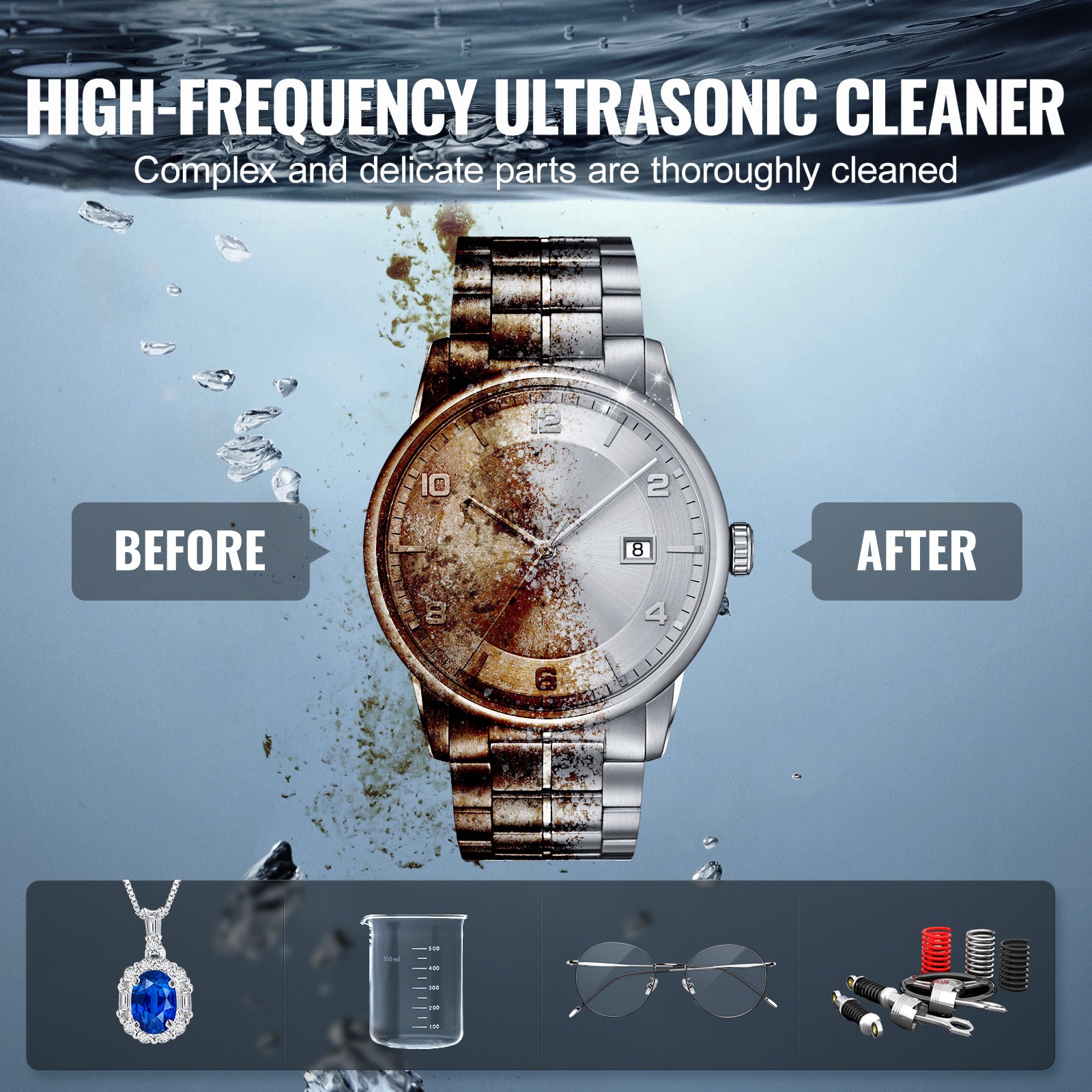 10L Ultrasonic Gun Cleaner, 300W Professional Ultra Sonic Cleaning Machine with Timer & Heater, 40kHz Digital Ultrasonic Cleaner with Basket for Gun Parts, Bullets, Military Supplies
Brand: VEVOR