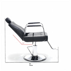 90°-150° Reclining Salon Chair for Hair Stylist, Heavy Duty Hydraulic Pump 360°Swivel Barber Chairs for Barbershop Salon -BLACK