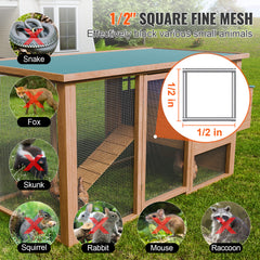 Hardware Cloth, 1/2 inch 24in x 100 ft 19 Gauge, Hot Dipped Galvanized Wire Mesh Roll, Chicken Wire Fencing, Wire Mesh for Rabbit Cages, Garden, Small Rodents