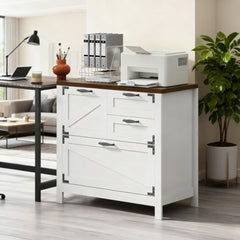 Farmhouse File Cabinet with 4 Drawers Lateral Filing Cabinet