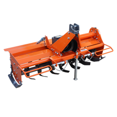 Attachments 3 Point 49" Rotary Tiller Attachment Fits Cat 1 Tractors,, Single Speed PTO Driven Cultivator with a 540 RPM Gearbox, Replaceable L-Shaped Tines Work 5" Deep