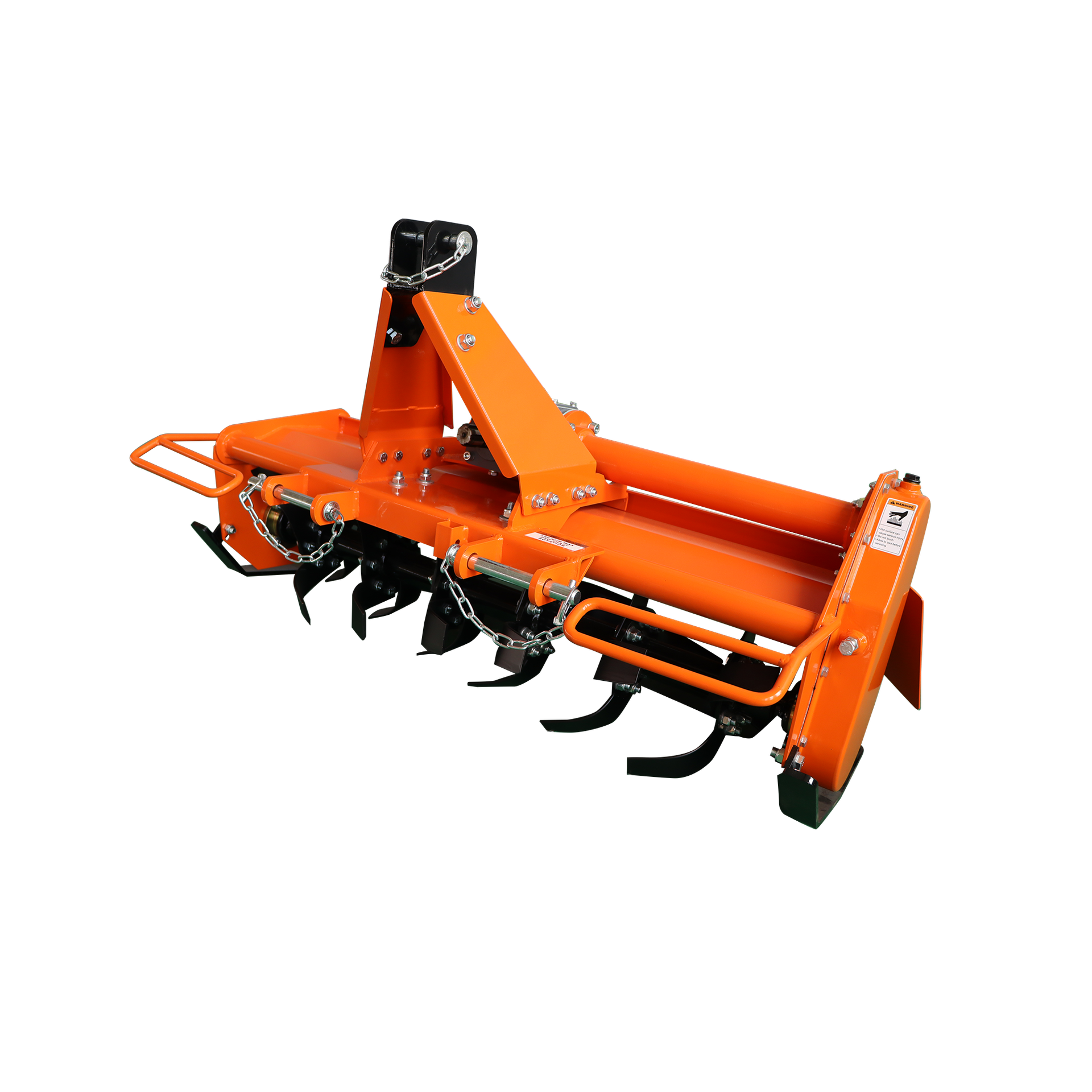 Attachments 3 Point 49" Rotary Tiller Attachment Fits Cat 1 Tractors,, Single Speed PTO Driven Cultivator with a 540 RPM Gearbox, Replaceable L-Shaped Tines Work 5" Deep