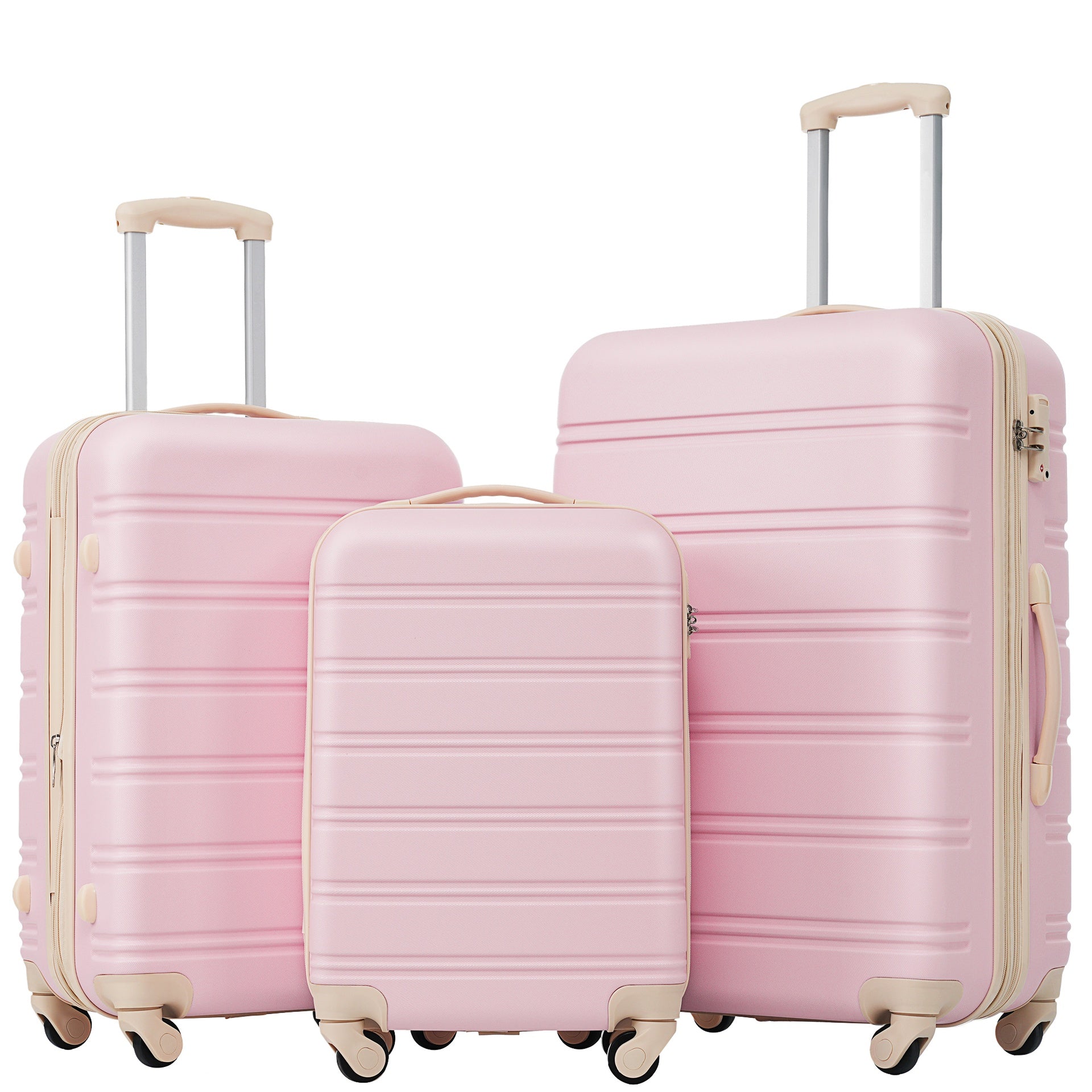 3 Piece Luggage Set Hardside Spinner Suitcase with TSA Lock 20" 24' 28" Available