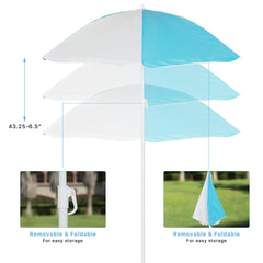 Wooden Kids Picnic Table, Sand and Water Table with Umbrella, Activity Table for Outdoor Backyard Patio Play