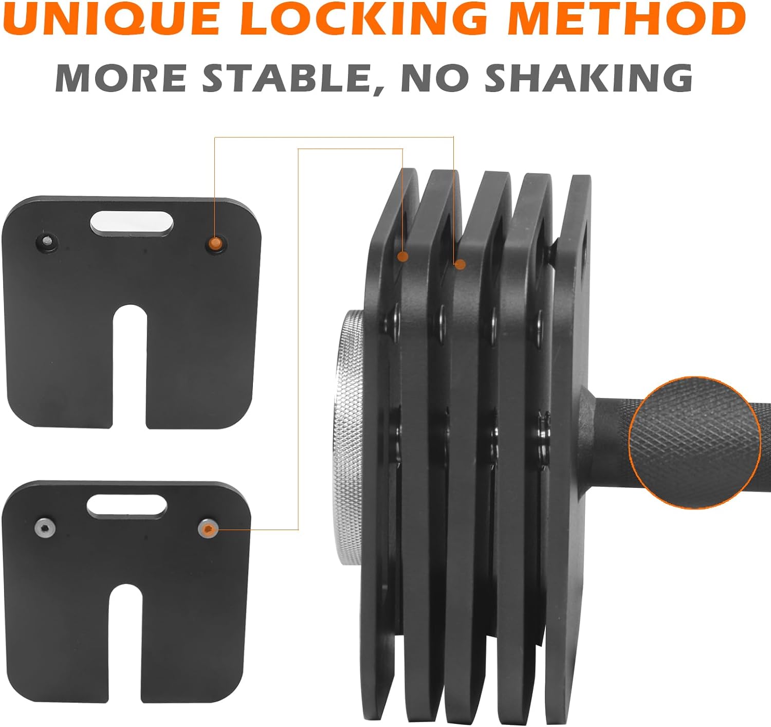 Square Dumbbell 9 in 1 Free Adjustable Dumbbell 80LBS square Dumbbell 9 in 1 Free Weights for Multi weight Options Quick-Lock Adjustable Dumbbell