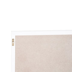 30"x20" White Cork Board with Linen Surface – Stylish Wall-Mounted Bulletin Board for Home, School, Office – Elegant & Functional Noticeboard