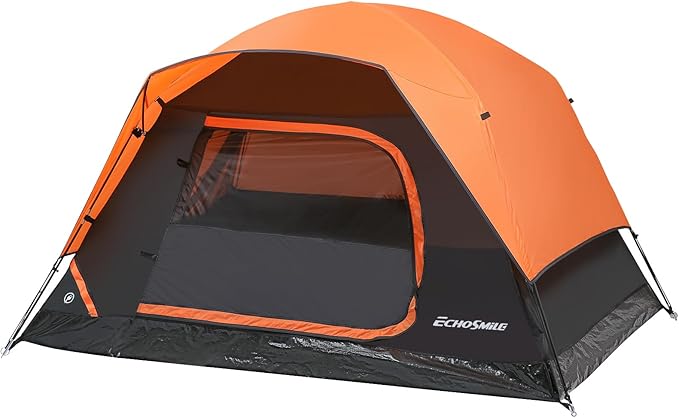 Camping Tent 2/3/4 Person, Waterproof Windproof Double Layer with Rainfly, Easy Setup for Backpacking, Hiking, Mountaineering, Outdoor
