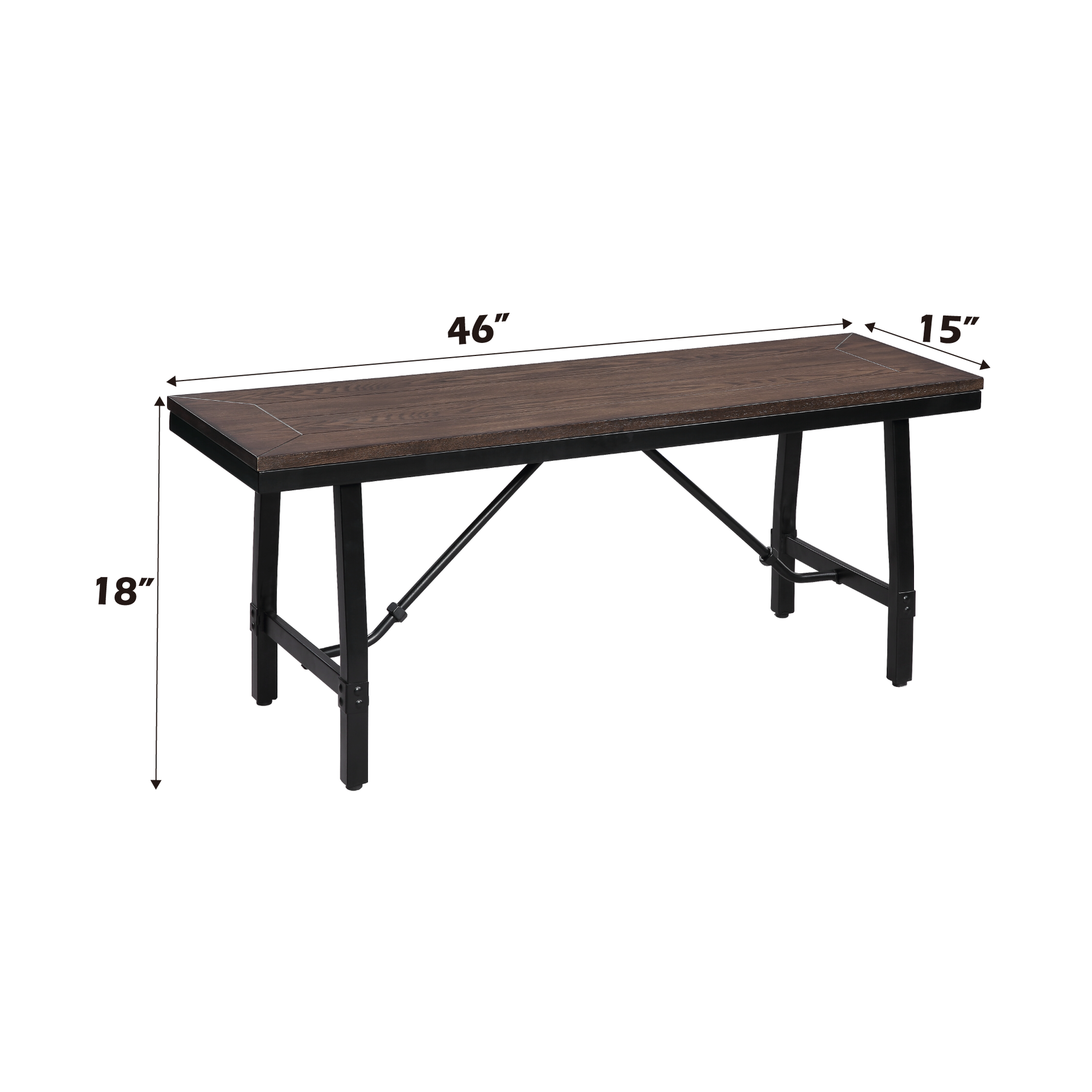 Mariatu Oak & Black Finish Bench