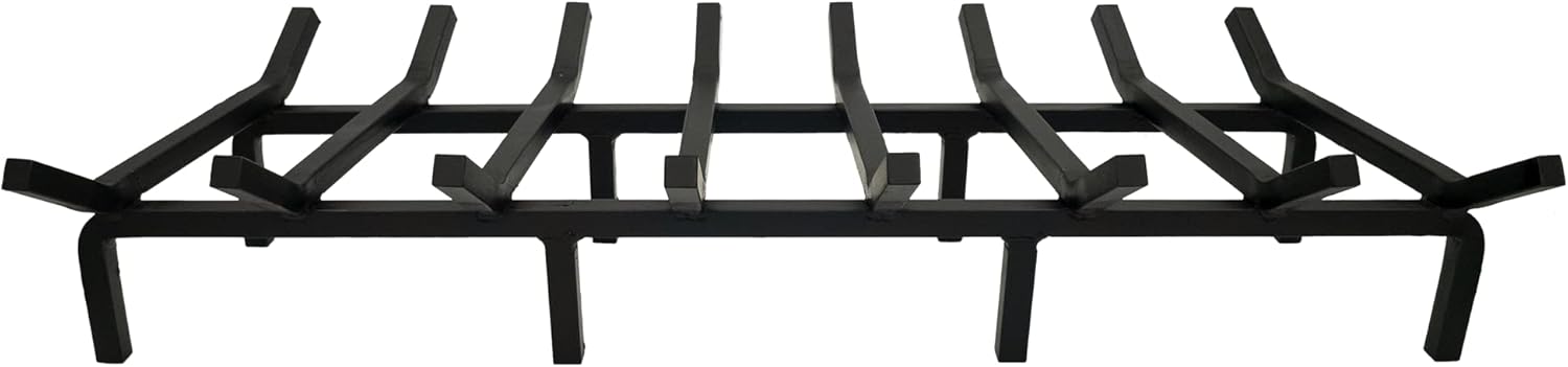 Fireplace Grate,Fireplace Log Holder,Heavy Duty Solid Cast Iron FIrewood Log Burning Rack for Inside The Fireplace Accessories Outood Fire Pit Kindling Fireplace Tools (33 inch)