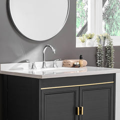 Bathroom Stainless Steel Faucets for Sink 3 Hole Chrome 8 inch Widespread Bathroom Sink Faucet Double Lever Handle Faucet Bathroom Vanity Faucet Basin Mixer Tap Faucet with Pop-Up Drain