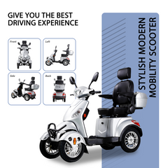 Mobility Scooters for Seniors  500lbs Capacity  800W All Terrain Electric Powered Mobility Cart   Heavy Duty Mobility Scooter