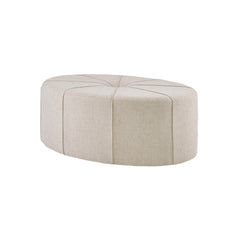 48" Ottoman,Polyester Fabric Large Cocktail Ottoman Modern Style For Living Room, Cream
