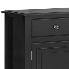 Connaught Solid Wood Entryway Storage Cabinet in Black