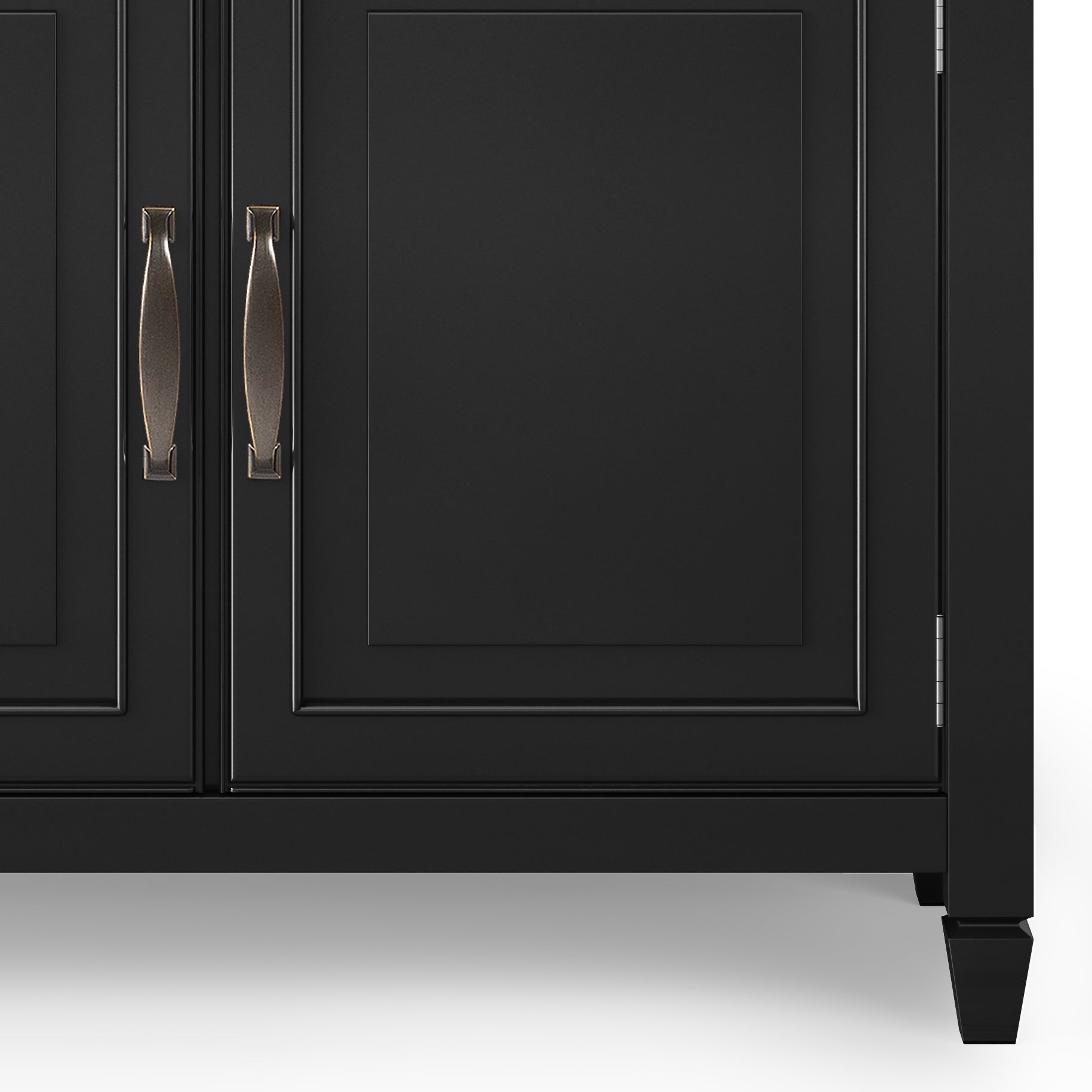 Connaught Solid Wood Entryway Storage Cabinet in Black