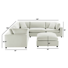 Caylie Modular 6-Piece Sectional - Ivory