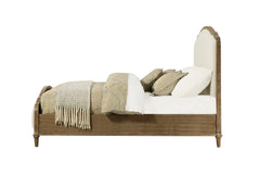 Brown King Upholstered Bed