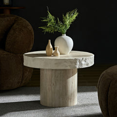 23.82 inch Faux MARS Textural Patterns Coffee Tables for Living Room Apartment No Need Assembly Beige