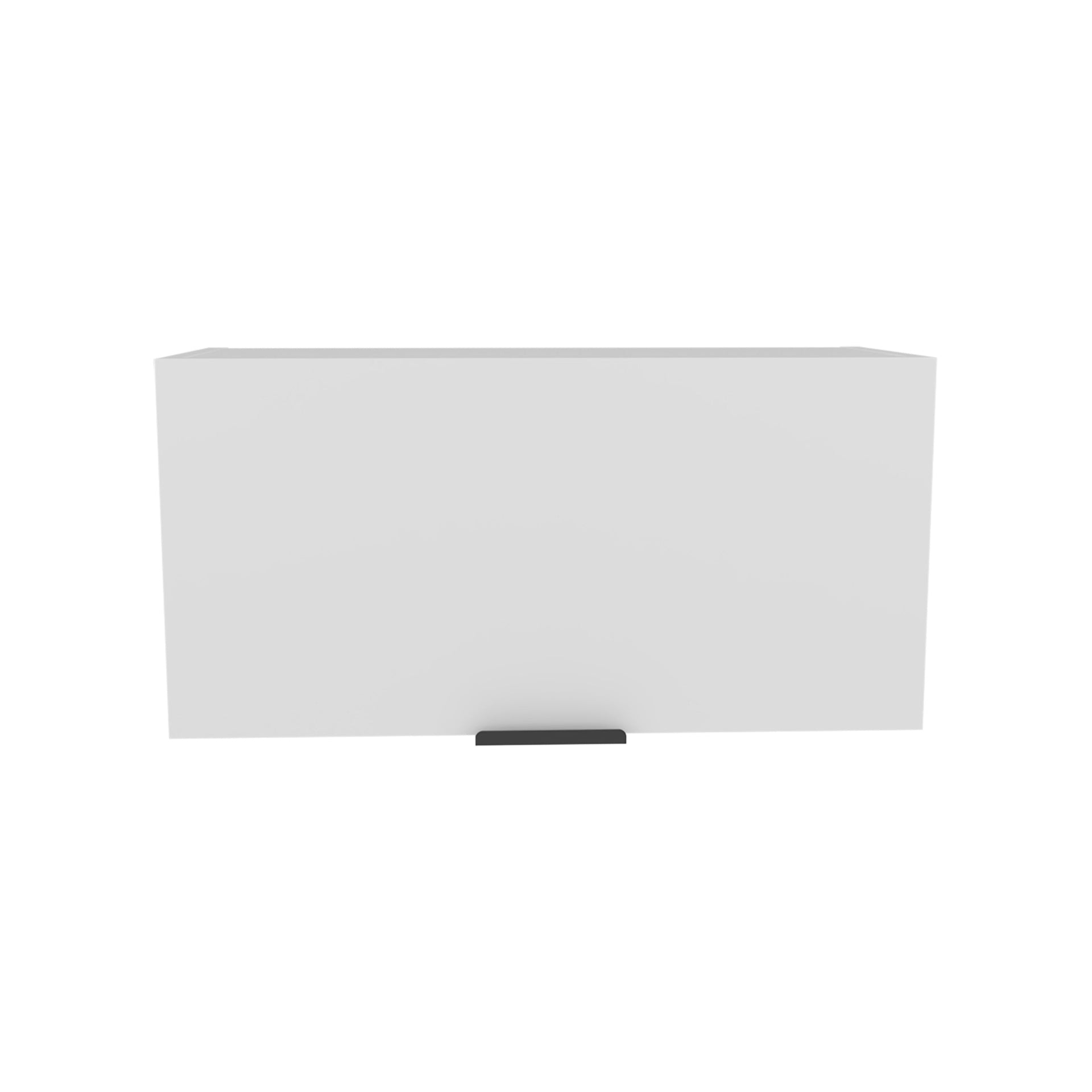 White 1-Shelf Pull-Up Wall Cabinet with Compact Design