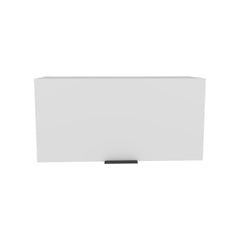 White 1-Shelf Pull-Up Wall Cabinet with Compact Design