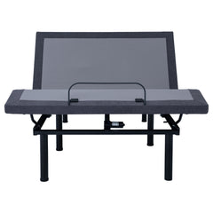 Kelven Grey and Black Twin Extra Long Adjustable Bed Base