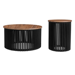 PATIO FURNITURE SETS : ACACIA SOLID WOOD COFFEE TABLE + ACACIA SOLID WOOD SIDE TABLE
