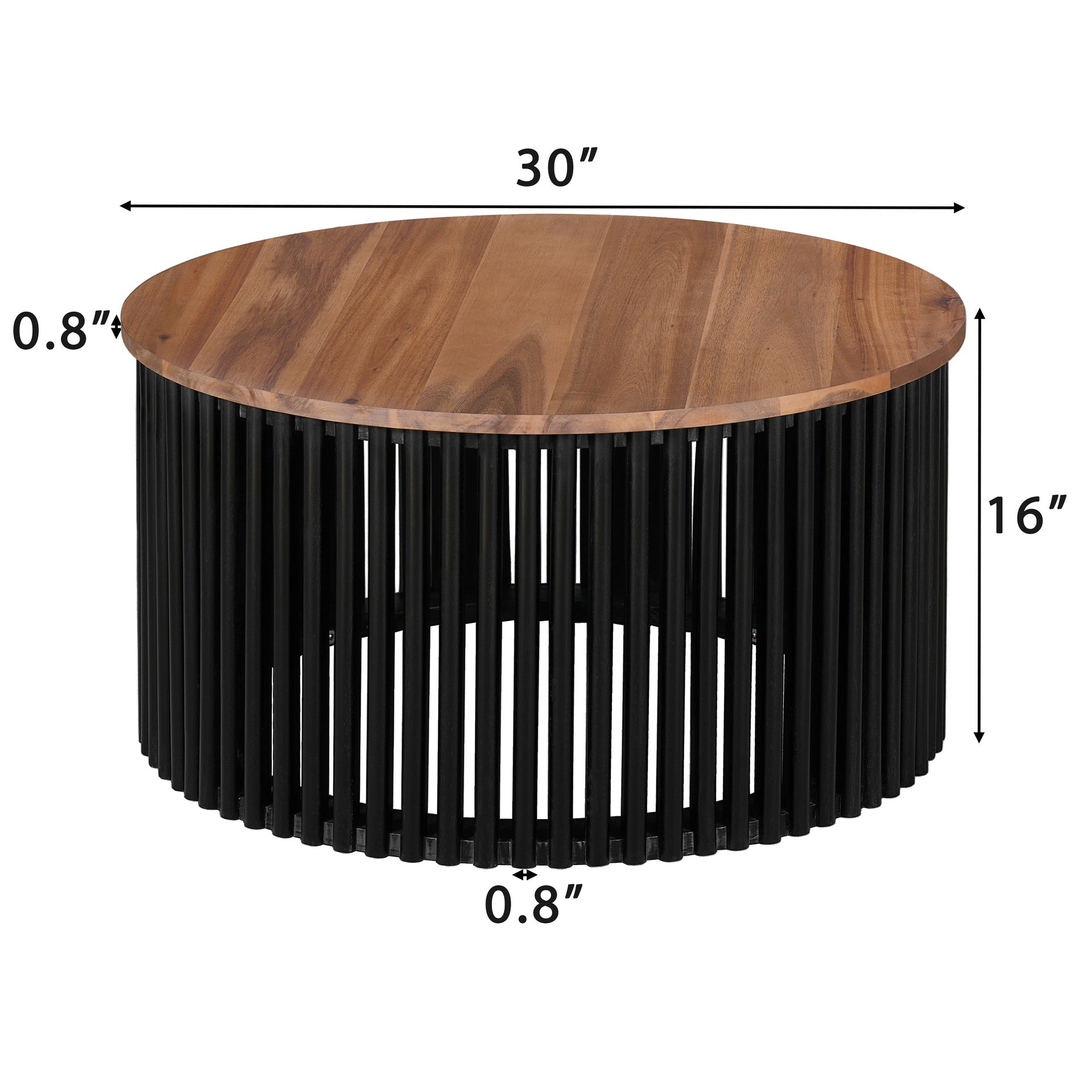 PATIO FURNITURE SETS : ACACIA SOLID WOOD COFFEE TABLE + ACACIA SOLID WOOD SIDE TABLE