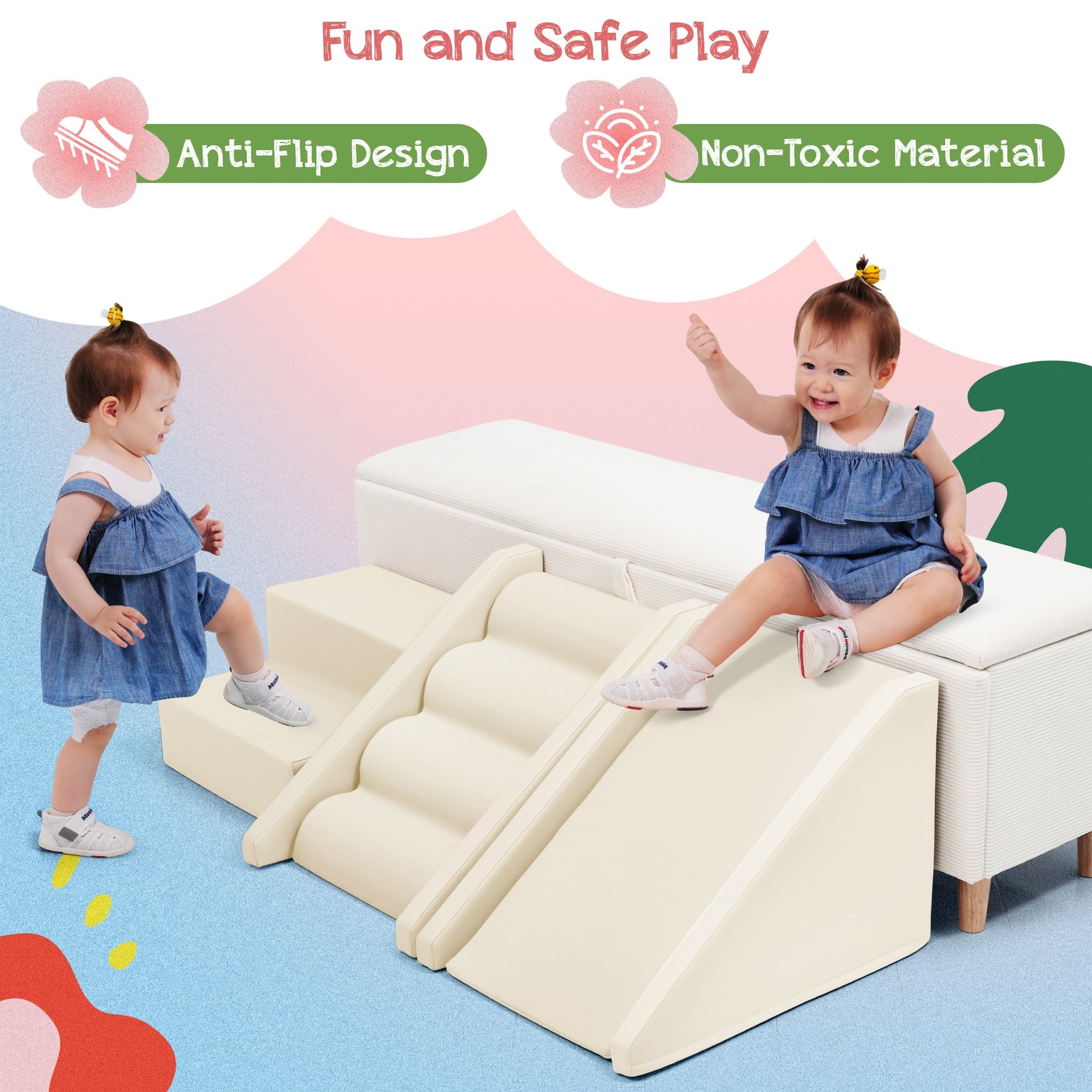 9-Piece Kids Climb & Crawl Soft Foam, Block Activity Play Set for Child, Toddler Toys Indoor, Baby Climbing Toys, Child Playtime Corner Climber Foam