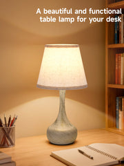 Touch Bedside Lamp Set of 2, Farmhouse 3-Way Dimmable Table Lamps for Nightstand with Fabric Shade, Desk Lamp for Reading, Bedroom, Livingroom, Office