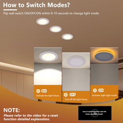 6 Pack 6 Inch White LED Recessed Light, Dimmable, 2700K-5000K 5CCT, 800LM High Brightness, 9W 120V, Ultra-Thin Canless Wafer Light