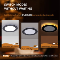 6 Pack 6 Inch Black LED Recessed Light, Dimmable, 2700K-5000K 5CCT, 1200LM High Brightness, 12W 120V ,Suitable for bedroom,living room,study room